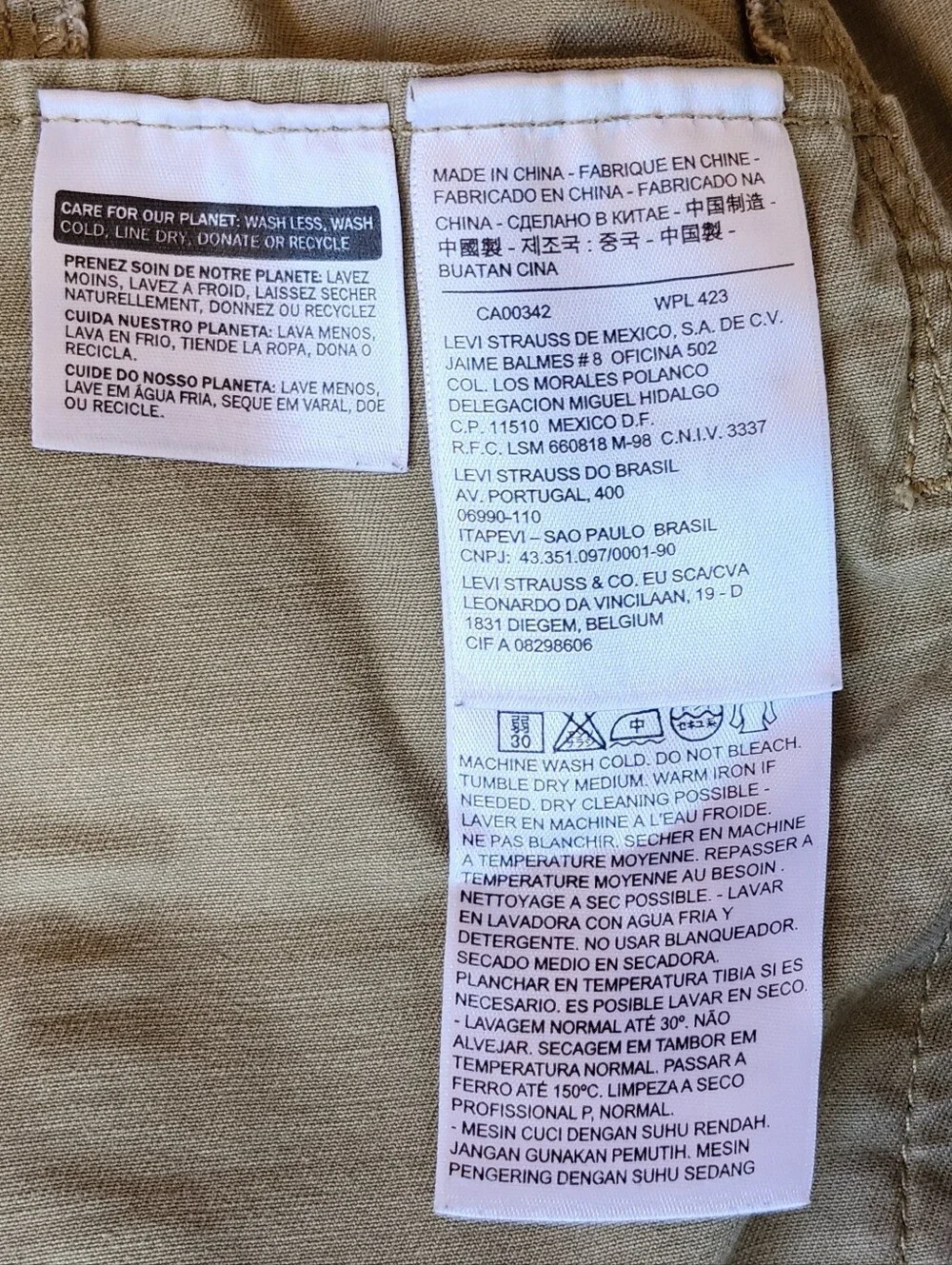 Levis Khaki Commuter Trucker Jacket Medium - Picture 10 of 12
